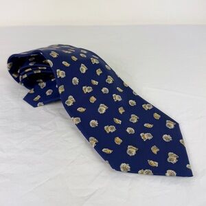 Banana Republic Navy Blue Silk Sea Shell Neck Tie